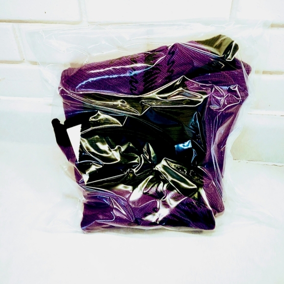 NEW VINTAGE BOB MACKIE EMBROIDERED PURPLE PONCHO WOMEN'S SIZE 1X (1990s) - Picture 7 of 7